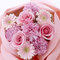 バラの形の花束ペタロ・ローザ「フェミニンピンク」