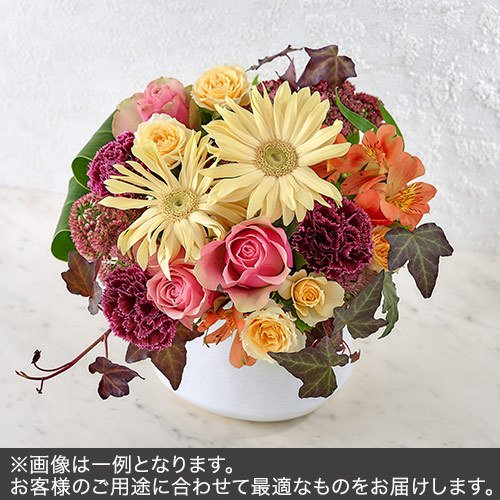 アレンジメントSサイズ(色おまかせMIX)｜花・花束を贈るフラワーギフト 