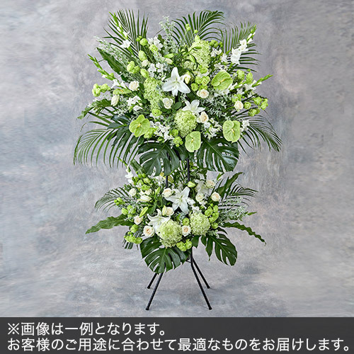 2段スタンド花Lサイズ(グリーン・ホワイト系)