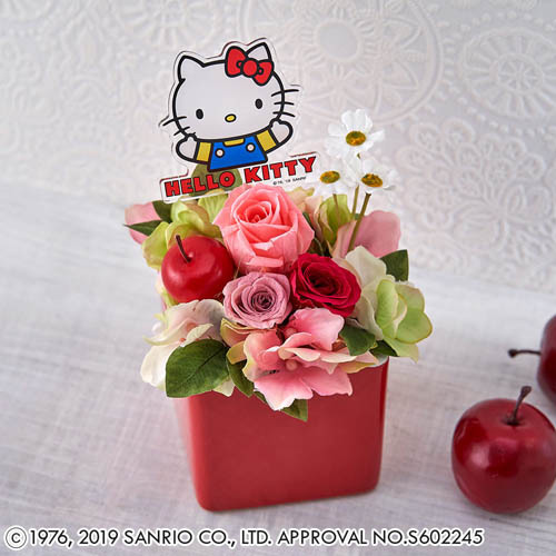 ハローキティ プリザーブド アーティフィシャルアレンジメント セレブレーション ハローキティ 花 花束を贈るフラワーギフト通販の 日比谷花壇