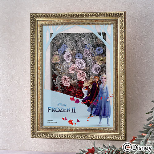 アナと雪の女王2, ディズニー クリスマス フラワーフレームアート「ＦＲＯＺＥＮ２」, 日比谷花壇, フラワーギフト, かわいい, おしゃれ, ギフト, プレゼント