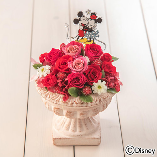 母の日 ディズニー プリザーブド アーティフィシャルアレンジメント フレーズシュクレ ミッキー ミニー 花 花束を贈るフラワーギフト通販の 日比谷 花壇