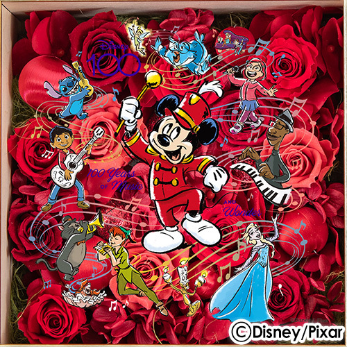 【Disney100】ディズニー フラワーフレームアート「ファンタジーパレード」