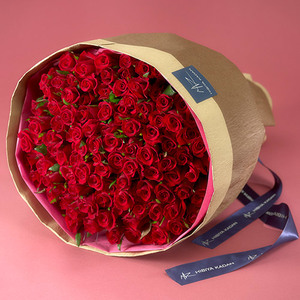 99本の赤バラの花束「アニバーサリーローズ」の商品画像