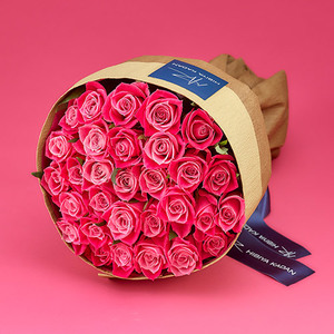 30本のピンクバラの花束「アニバーサリーローズ」の商品画像