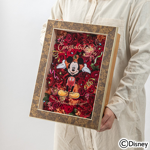 ディズニー フラワーフレームアート「Congratulation（ミッキーマウス）」